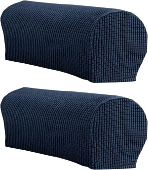 LINGXIYA Soft Stretch Plush Armrest Covers, Armres...
