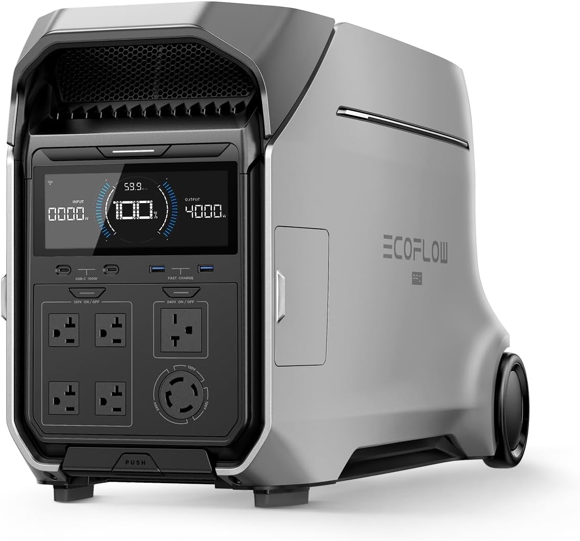EF ECOFLOW DELTA Pro 3 Portable Power Station, 4096Wh LFP Battery, Expandable to...