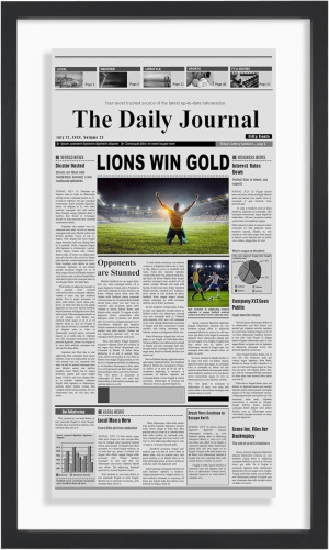 Americanflat 15x26 Newspaper Frame with Shatter-Re...