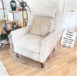 Evelots Clear Plastic Recliner Cover - Thick Heavy...