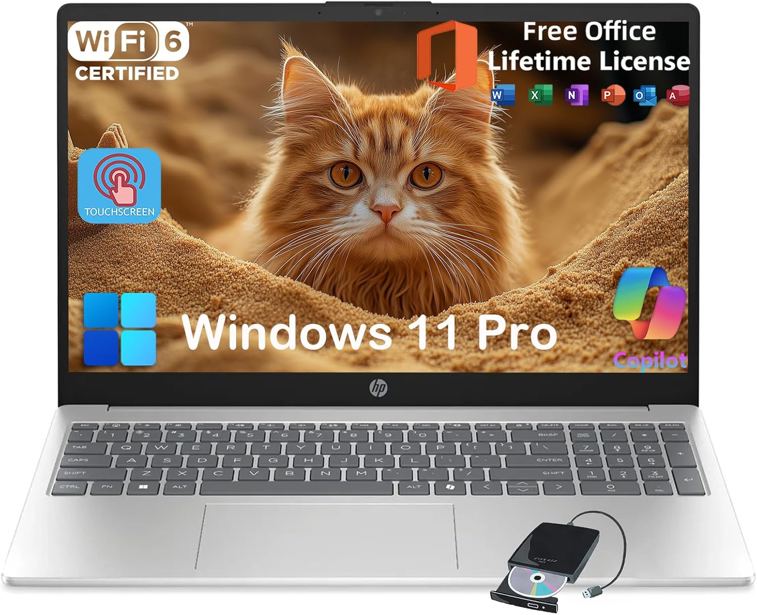 HP 15.6 Touchscreen, Innovative Laptop Computer for Business