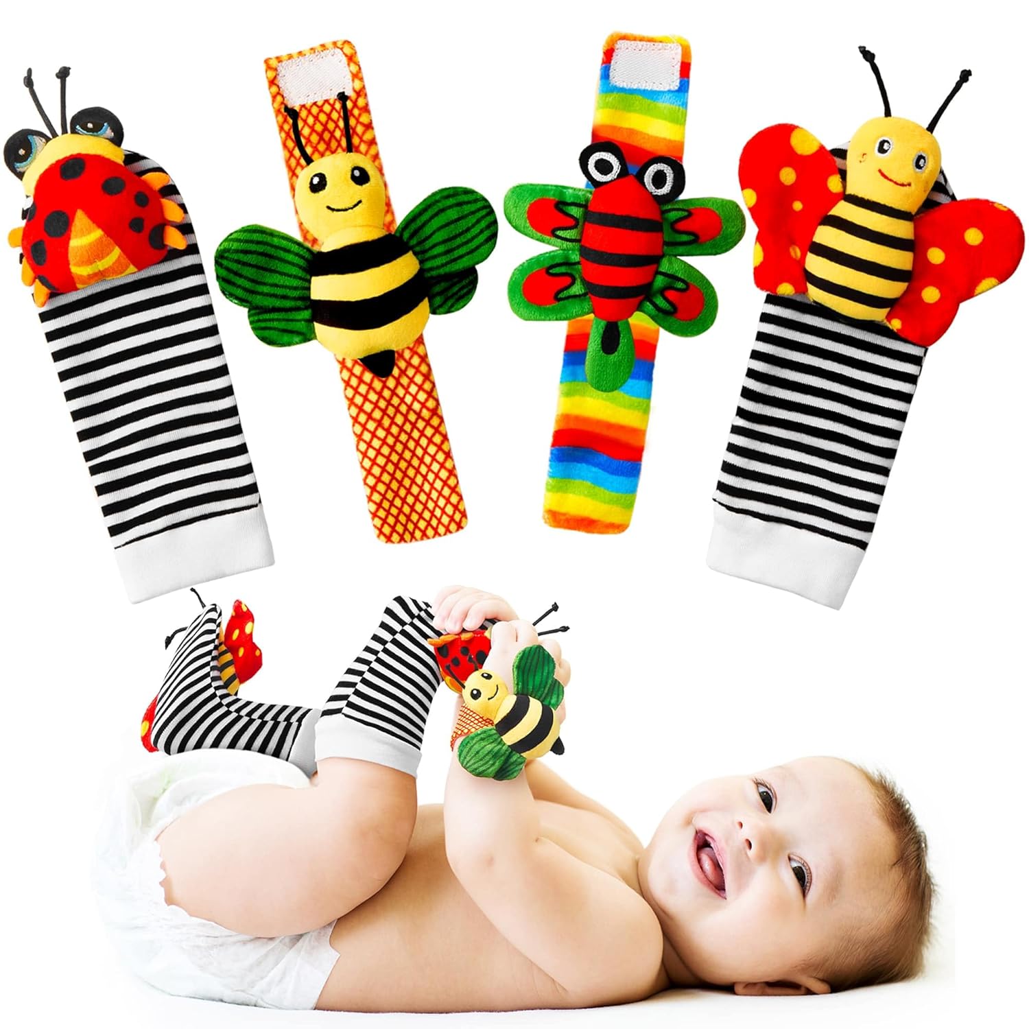 Baby Toys, Special Baby Socks for 0-6 Months, Innovative Baby Rattles for Boys &...
