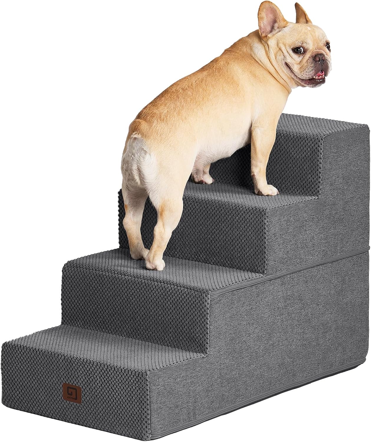 Innovative EHEYCIGA Dog Stairs for Bed, Special 4-Step Extra Wide Pet Steps, Uni...