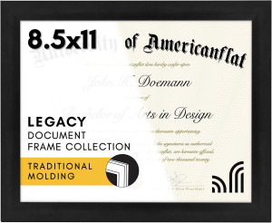 Americanflat 8.5x11 Diploma Frame with Shatter-Res...