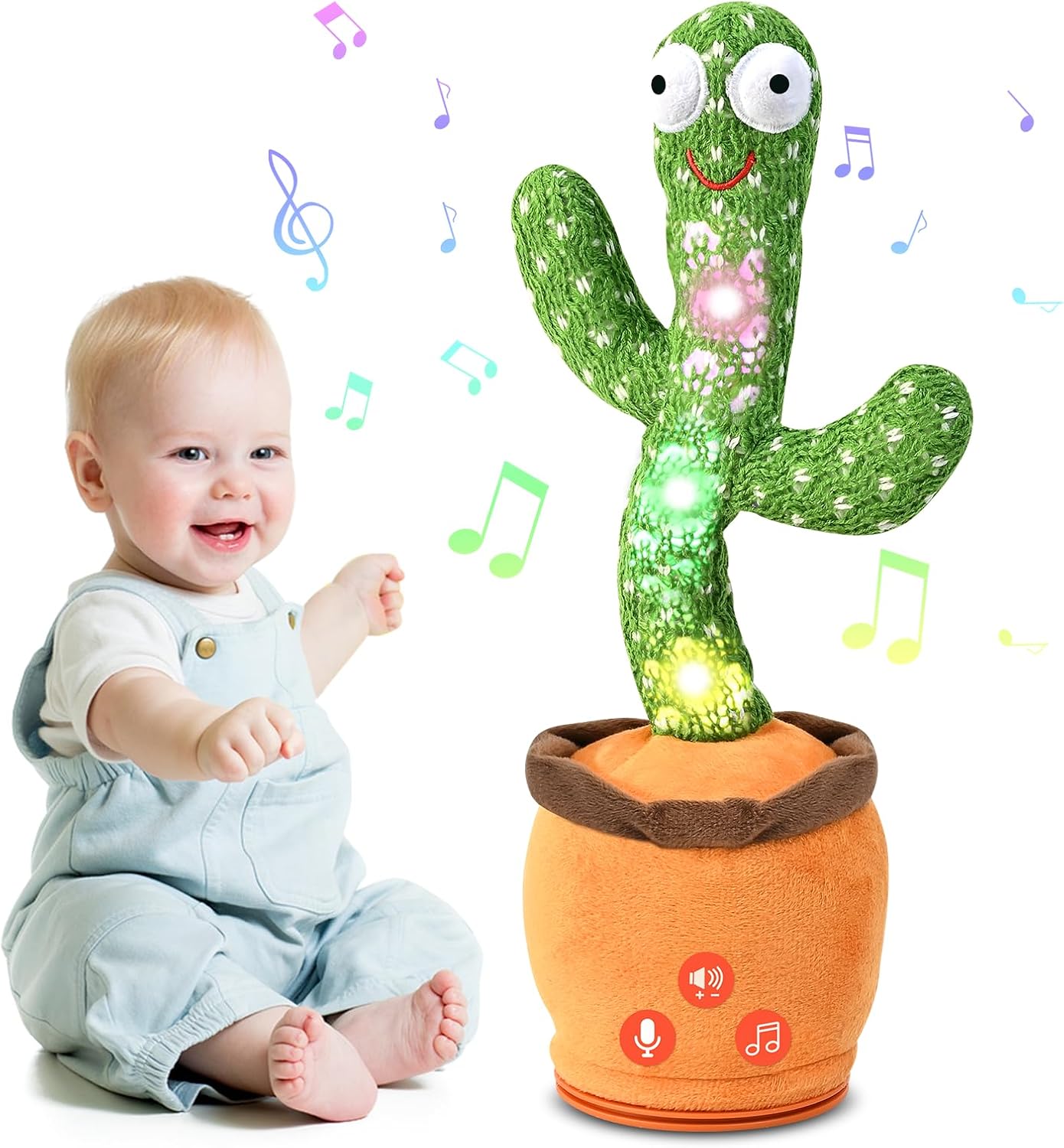 Special Cactus Baby Toy, Unique Talking Dancing Singing Adjustable Volume Toy, B...