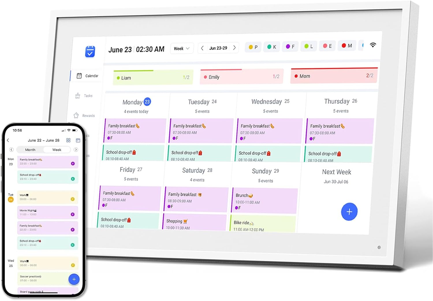 10.1" Digital Calendar, Meal Planner, Duty Chart, to Do List,HD Smart Touch Scre...