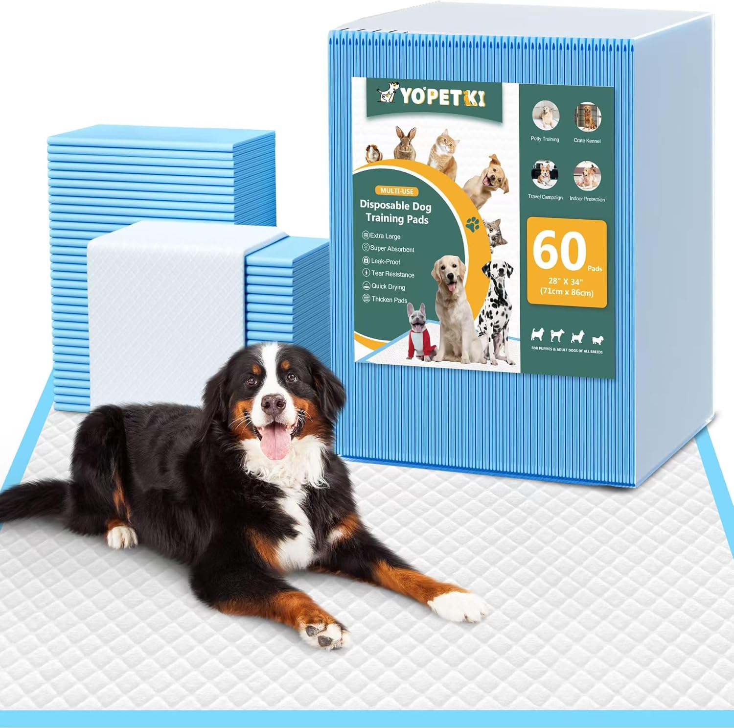 Extra Large Dog Pee Pads, Special 60 Count Dog Potty Pads, Innovative Super Abso...