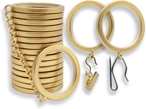 BlastHome® Luxury Curtain Rings – Premium Metal wi...