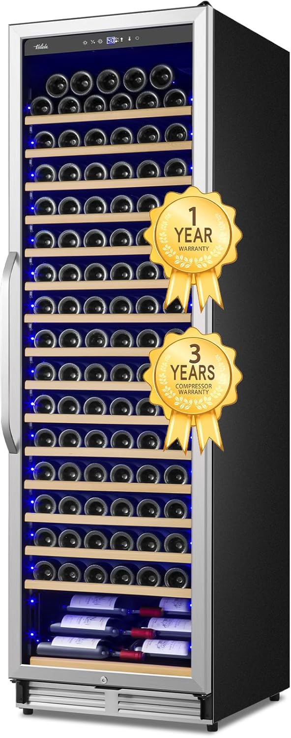 High-Quality Upgraded Wine Cooler Refrigerator, Reliable 190 Bottles Wine Fridge...