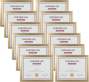 Giftgarden 8.5x11 Picture Frame Gold Set of 12, Mu...