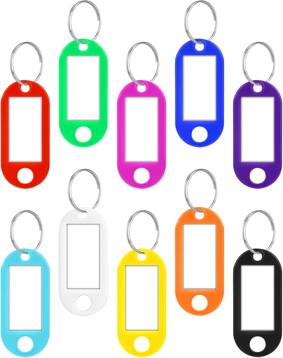 Vicloon 10 Pack Key Tags with Labels, Key Tags with Split Ring, Sturdy & Durable...