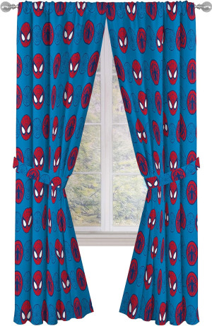 Jay Franco Kids Window Drapes - 4 Piece Curtain Se...