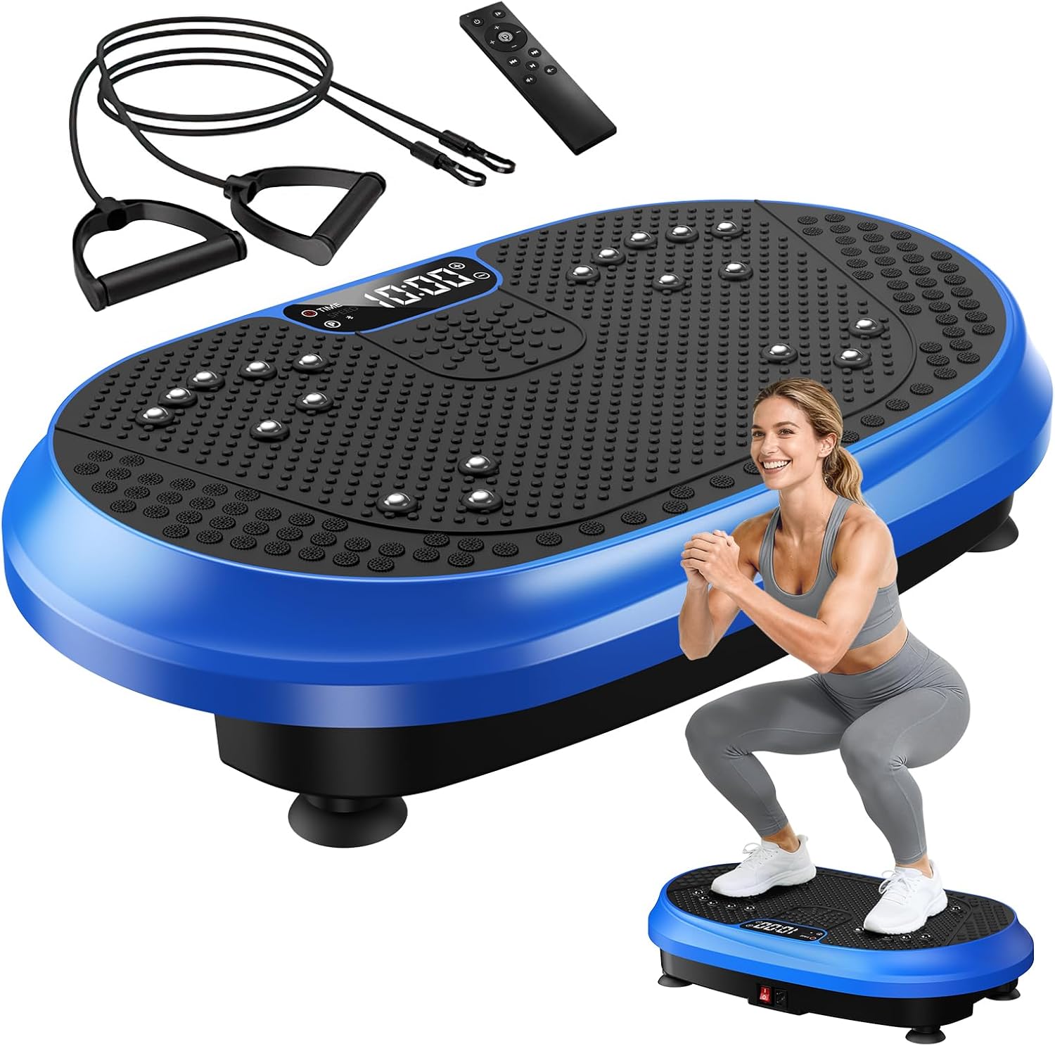 Vibration Plate Exercise Machine, Vibrating Fitness Platform for Lymphatic Drain...