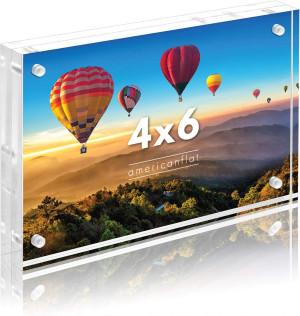 Americanflat 4x6 Acrylic Picture Frame - Double Si...