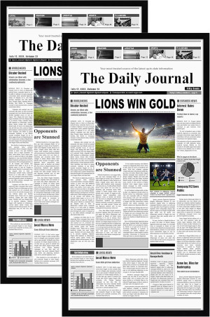 Americanflat 11x22 Newspaper Frame Set of 2 - Disp...