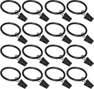 16 Pack Curtain Rings with Clips, Window Clip Ring...