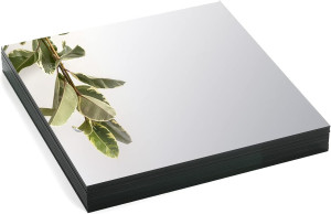Suwimut Set of 16 Square Mirror Candle Plate, 8 x...