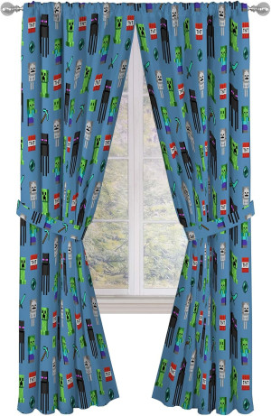 Jay Franco Kids Window Drapes - 4 Piece Curtain Se...