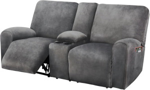 ULTICOR Reclining Loveseat with Middle Console Sli...