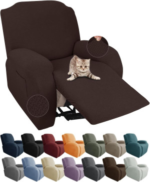 JIVINER 4-Piece Recliner Chair Covers Stretch Jacq...