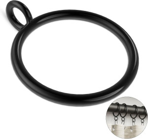 50 Pack Metal Curtain Rings with Eyelets, 1.5 inch...