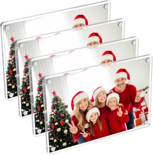 4 Pack- Acrylic Fridge Magnetic Frame, Acrylic Pho...