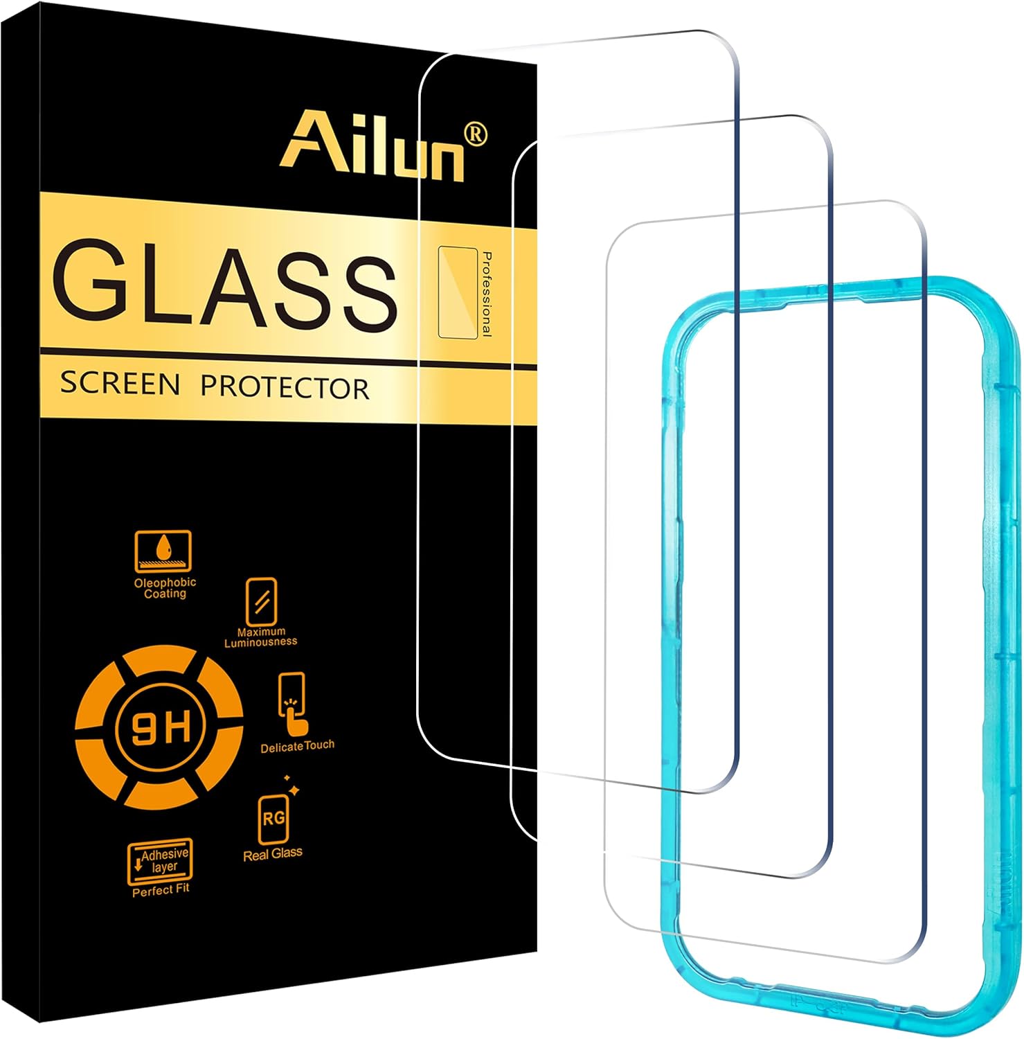 Ailun 3 Pack Screen Protector, Special Screen Guard with Installation Frame, Dur...