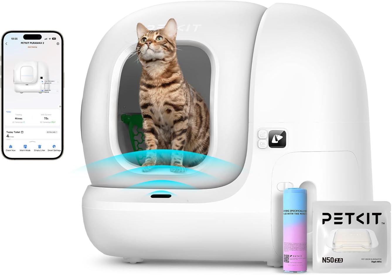 Innovative PETKIT PuraMax 2 Automatic Cat Litter Box, Special Self-Cleaning Scoo...