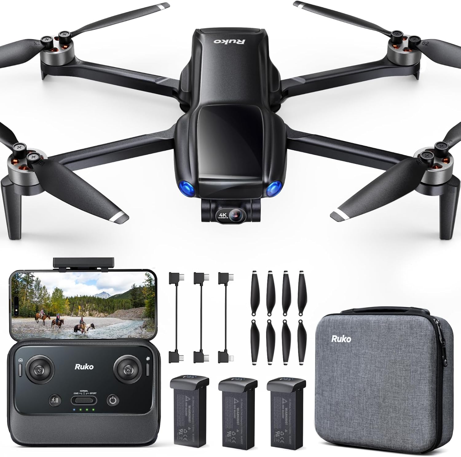 High-Quality Ruko U11MINI 4K, Special Drone with Camera for Adults, Innovative 4...