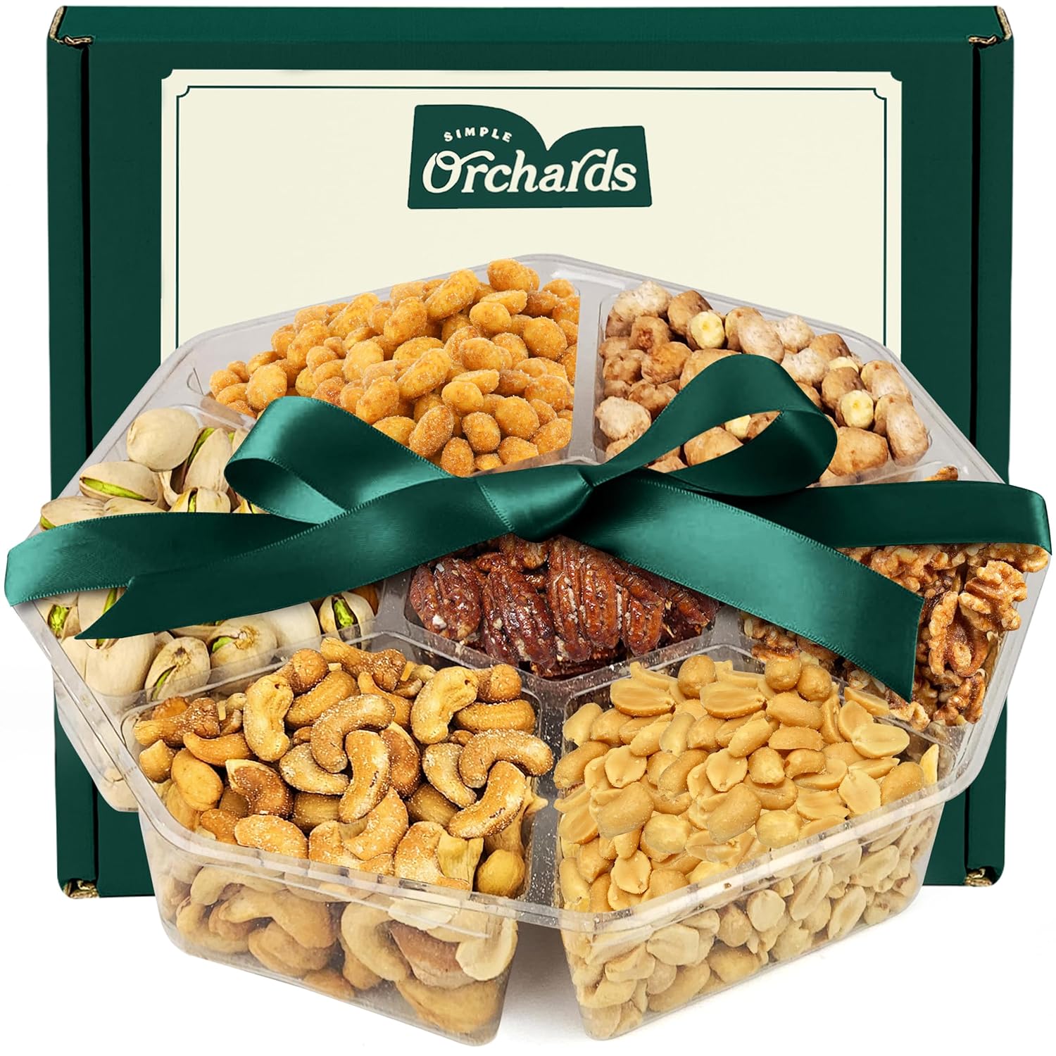 Holiday Nuts Gift Basket, Special Gourmet Food Gift Basket with a Variety of Fre...