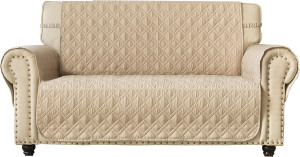 Ameritex Loveseat Cover Water-Resistant Quilted Fu...