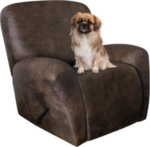 Leather Like Recliner Chair Covers Heavy Duty, 4 P...