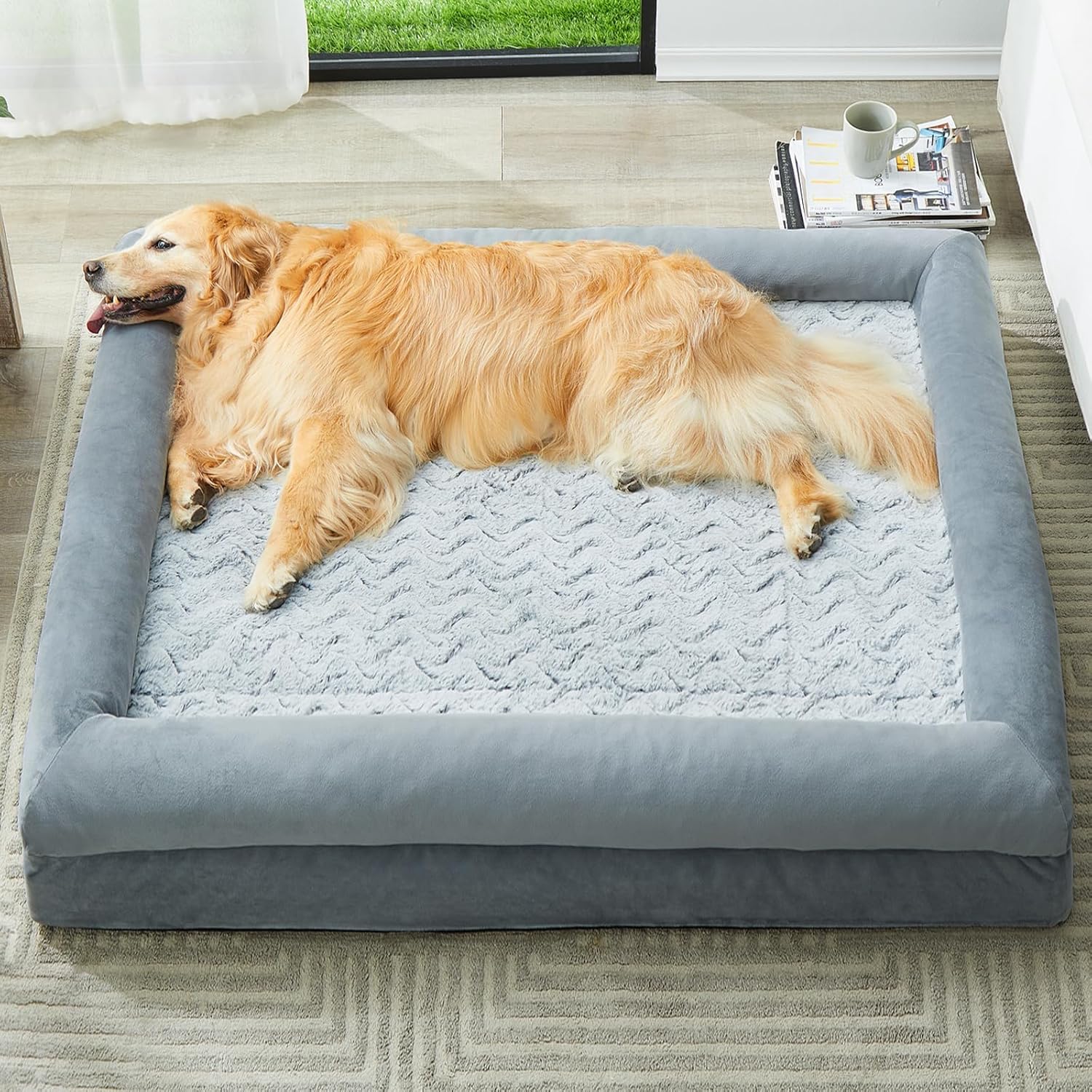 WNPETHOME XL Extra Large Dog Bed, Washable Dog Couch with Removable Waterproof C...