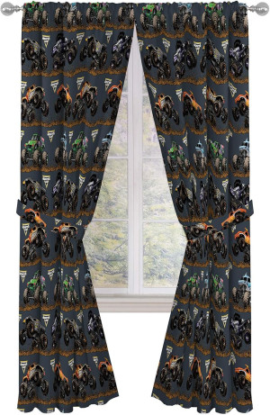 Jay Franco Kids Window Drapes - 4 Piece Curtain Se...