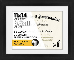 Americanflat 11x14 Diploma Frame with Shatter-Resi...