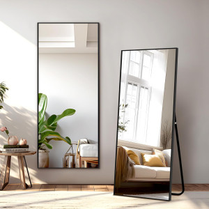 NicBex Full Length Mirror with Stand, 56"x19" Alum...