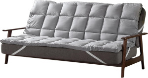 CirclesHome Grey Futon Mattress Toppers with Anti-...