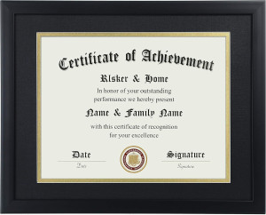 ELSKER&HOME 8.5x11 Certificate Frame - Classic Bla...