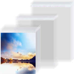 Zonon 60 Pieces Clear Cellophane Bags Self Sealing...