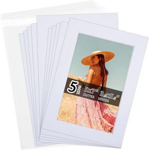 Acid Free 5 Pack 5x7 Pre-Cut Mat Board Show Kit fo...