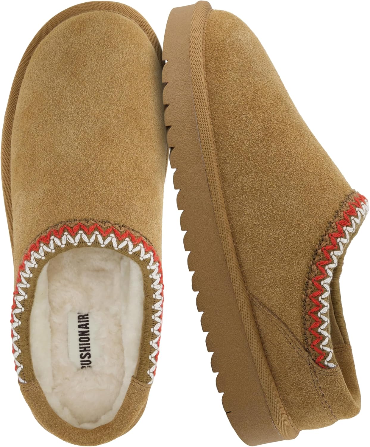 CUSHIONAIRE Keto Womens Slippers, Special Slip-On Suede Mule Slipper, Cozy Slipp...