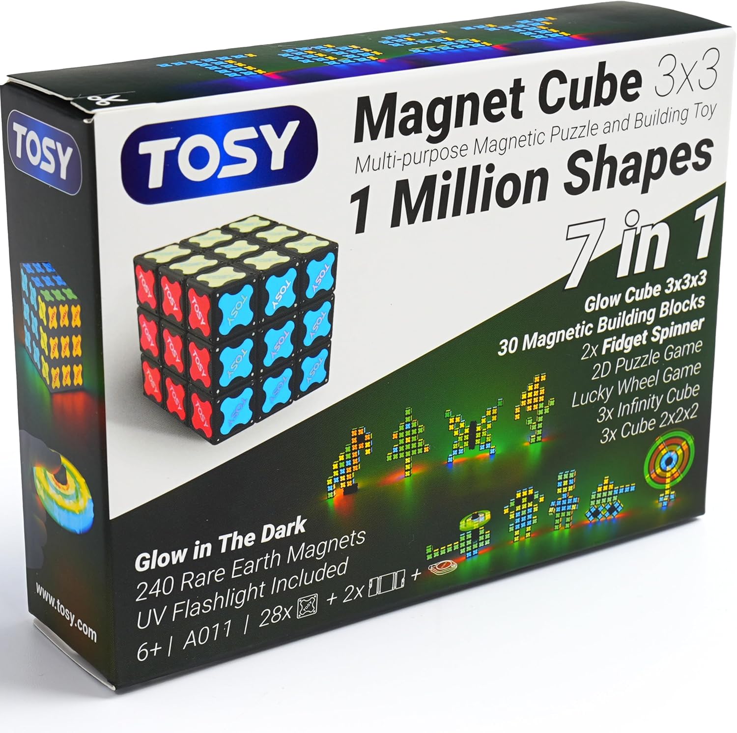 TOSY Magnet Cube 3x3 - 30 Blocks, 240 Magnets, Multipurpose: Creative Building B...
