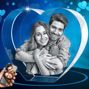 ArtPix 3D Crystal Photo, Valentines Day Personaliz...