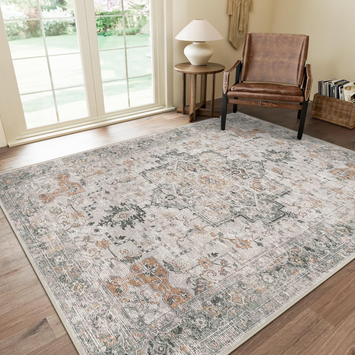 High-Quality GENIMO 10x14 Area Rugs, Special Non-Slip Machine Washable Vintage R...
