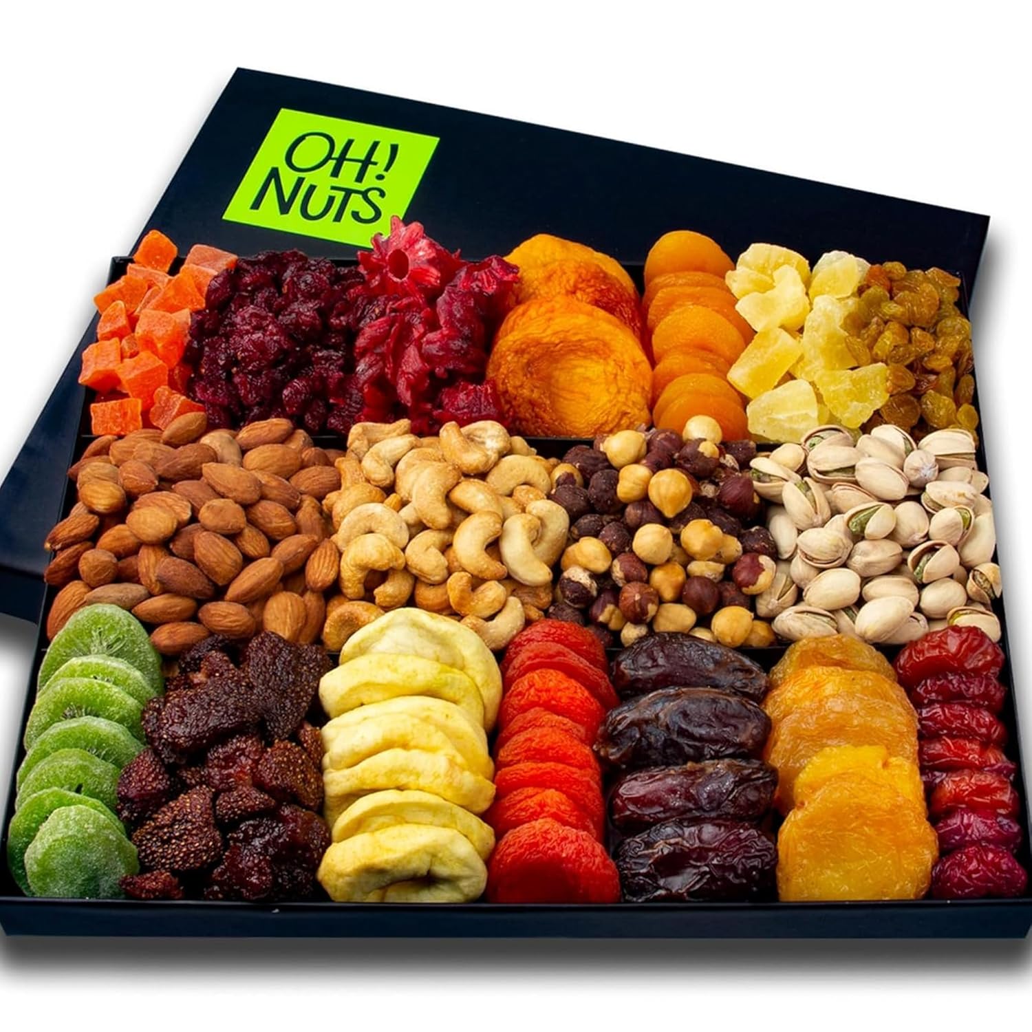 Oh! Nuts Dried Fruit and Nut Gift Basket, Special XL 18 Variety Gourmet Gift Box...