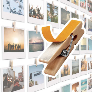 20 Pack Mini Self Adhesive Clips for Pictures - Be...