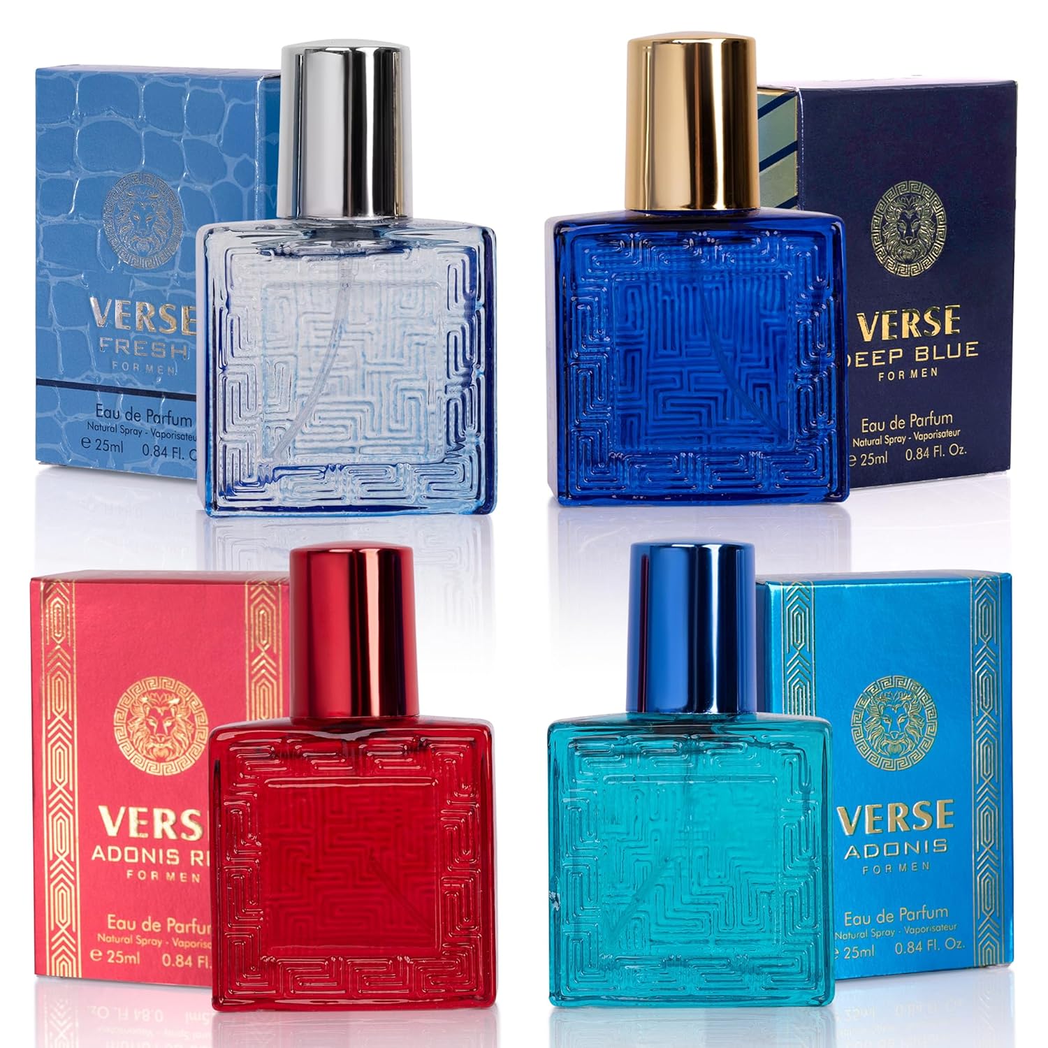 Luxurious NovoGlow Verse Fragrance Set, Exclusive Mini 4-Piece Gift Set for Men,...