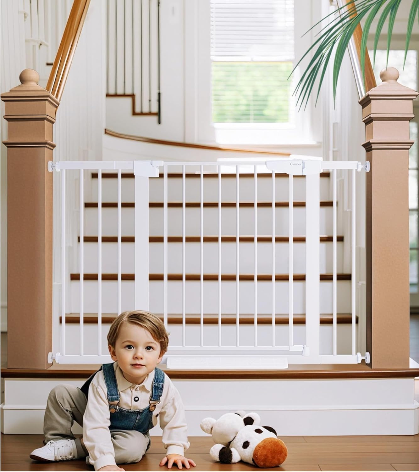 Cumbor 29.7-48" Baby Gate for Stairs, Mom's Choice Awards Winner-Dog Gates for D...