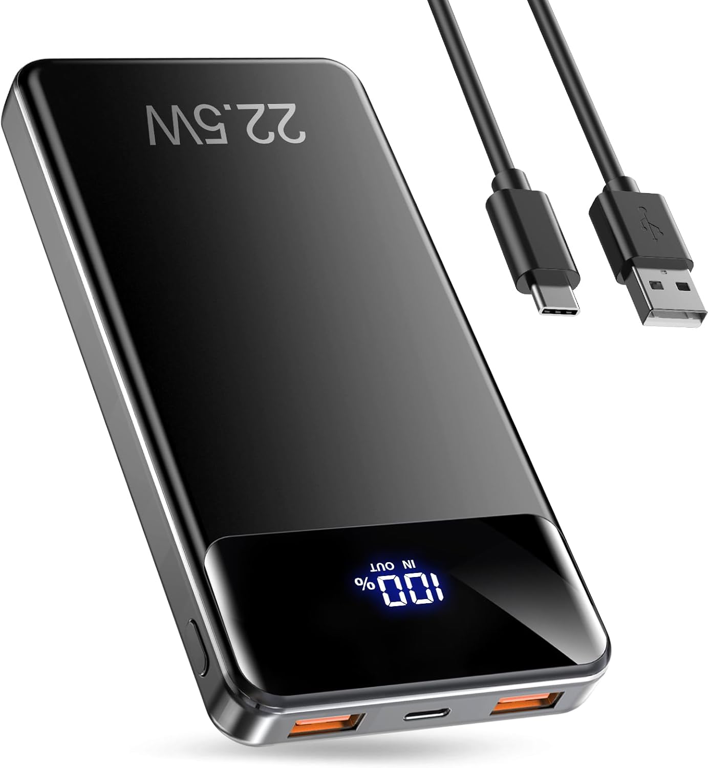 Power Bank, Portable Charger 12000mAh Fast Charging PD22.5W USB-C/USB-A Output,...