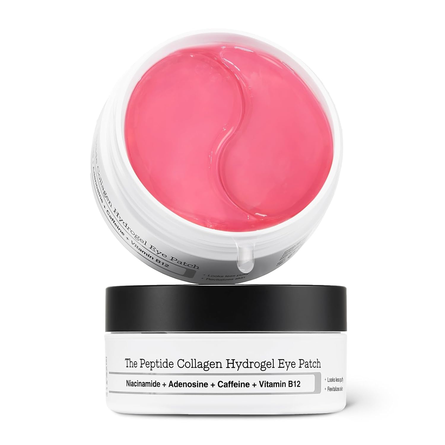 COSRX Pink Peptides Collagen Hydrogel Eye Patch for Puffy Eyes and Dark Circles,...